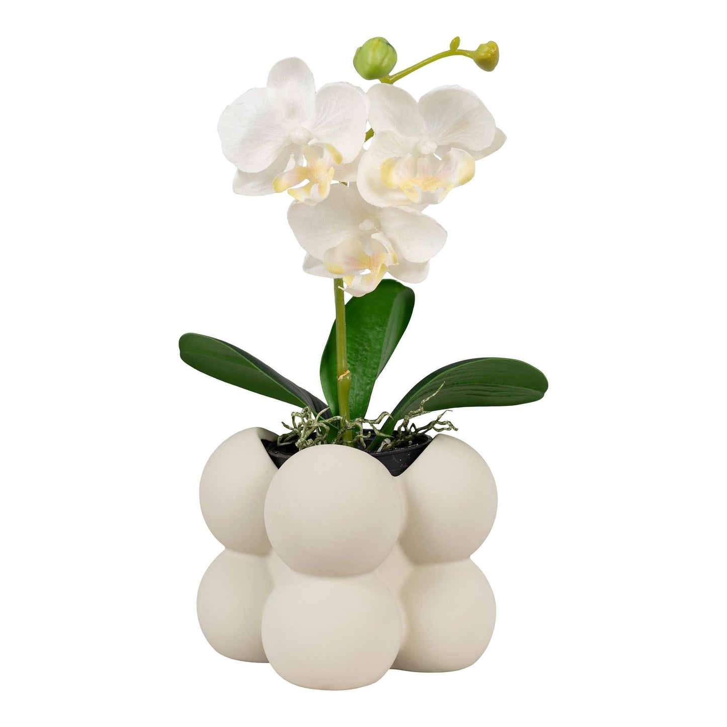 Blumentopf aus Keramik, grau