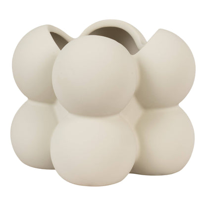 Blumentopf aus Keramik, grau