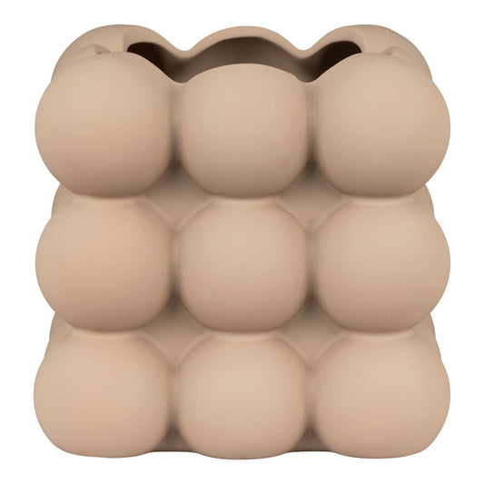 Blumentopf aus Keramik, braun